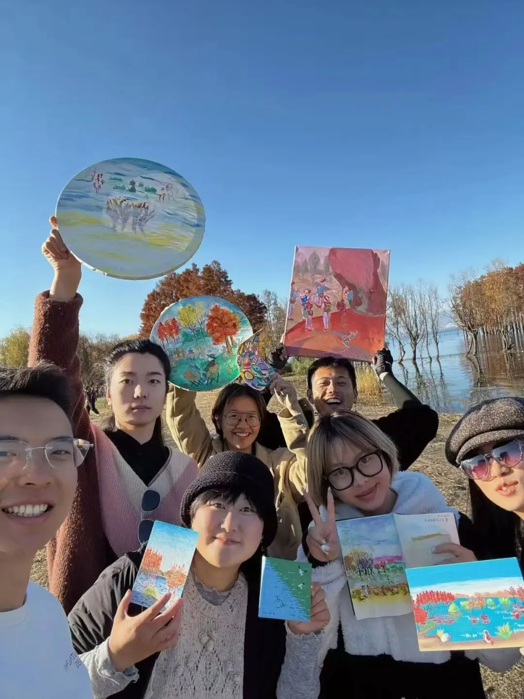 CYC members with their drawings, Dali, 2026